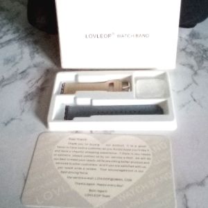 💜 LOVLEPOP Watch Band for Apple Smart Watch /38mm-40mm/beige & gray/silver NWT